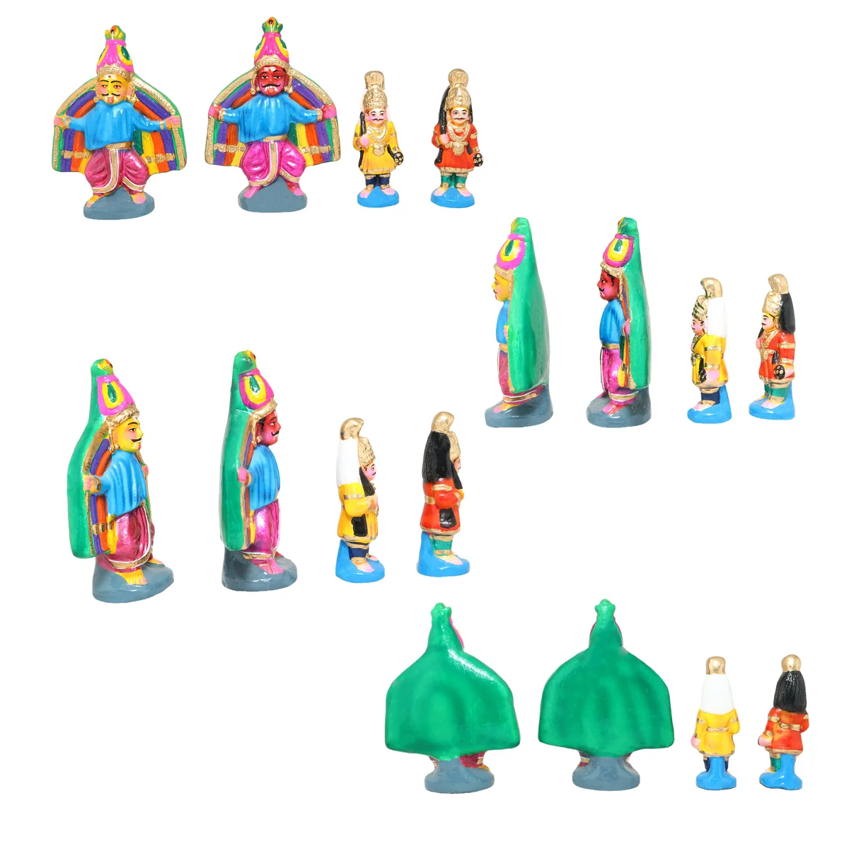 Mysore Dasara Festival Clay Golu Bommai Set- 6 X 4 Inches | Navaratri Golu Gombe/Giri Golu Doll/ Navratri Decor - Image 7