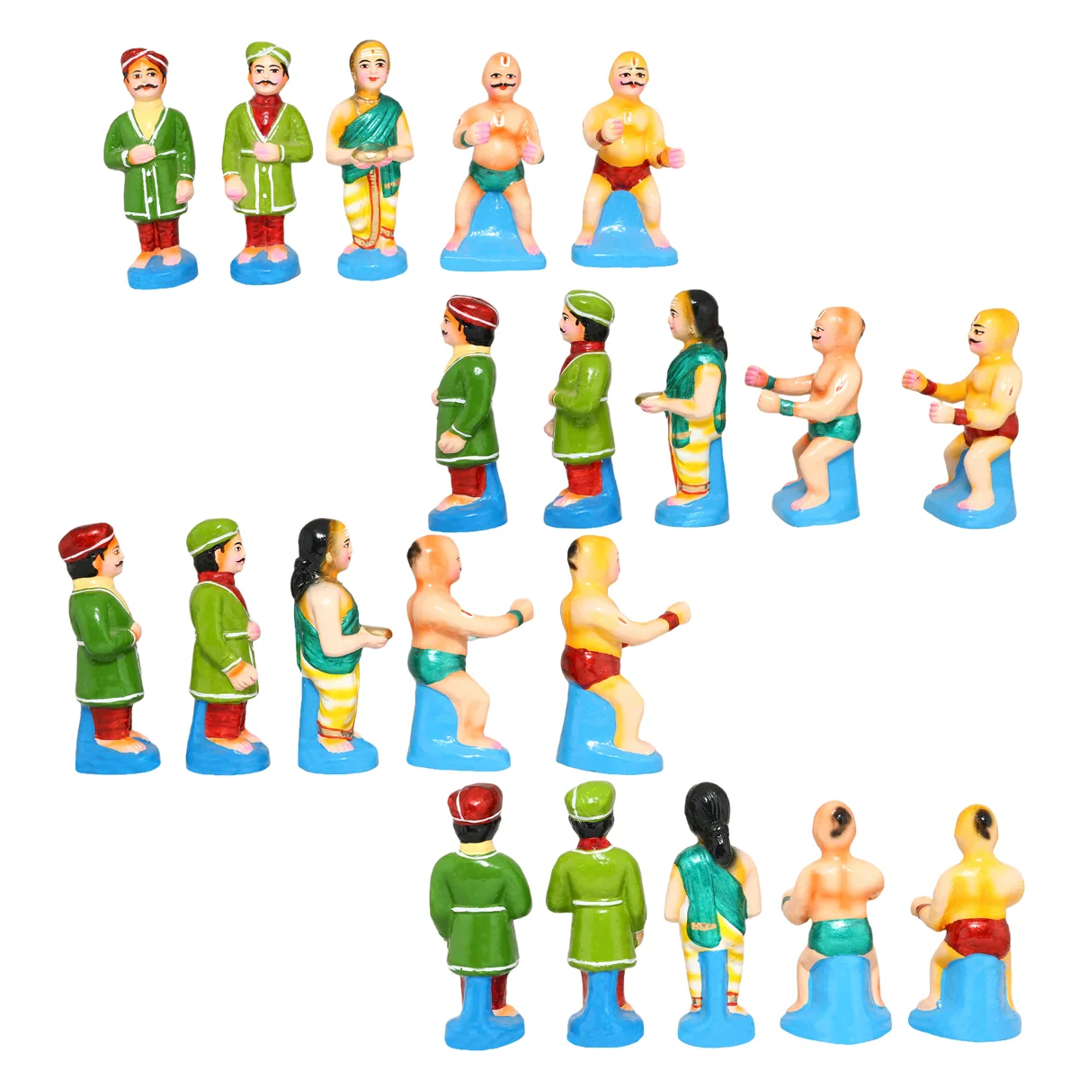 Mysore Dasara Festival Clay Golu Bommai Set- 6 X 4 Inches | Navaratri Golu Gombe/Giri Golu Doll/ Navratri Decor - Image 8