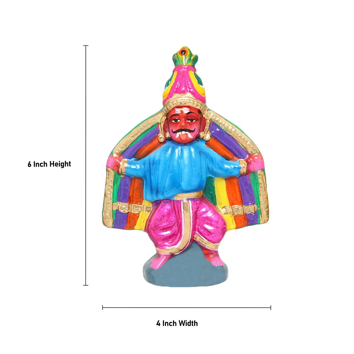 Mysore Dasara Festival Clay Golu Bommai Set- 6 X 4 Inches | Navaratri Golu Gombe/Giri Golu Doll/ Navratri Decor - Image 9