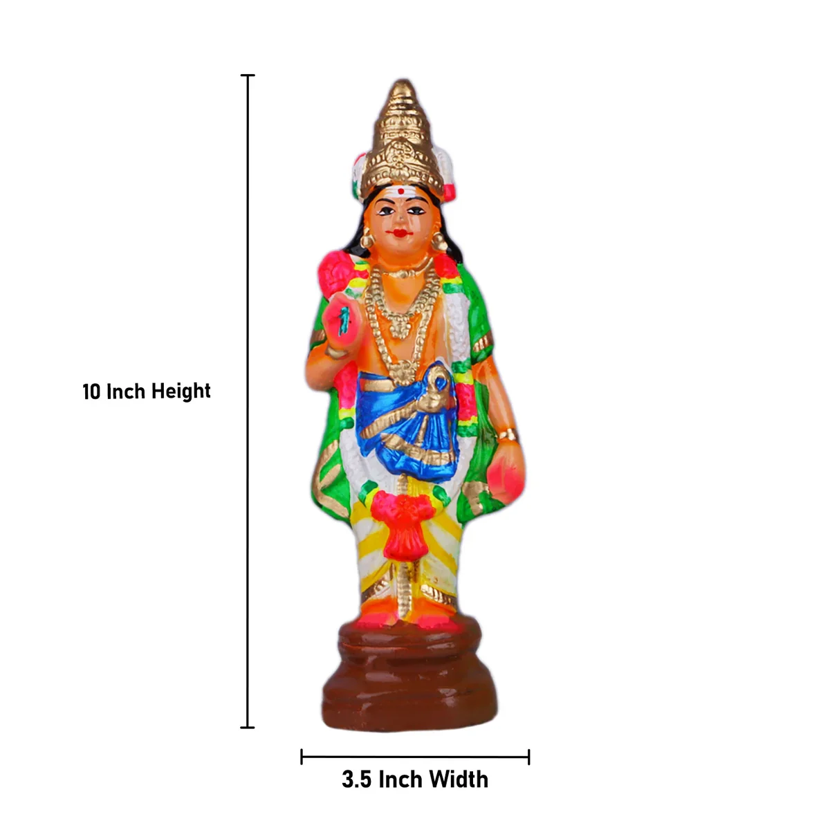 Naalvar Clay Golu Bommai Set - 10 x 3.5 Inches Inches | Giri Golu Doll/ Navaratri Golu Bomma/Gombe/Bommai - Image 5