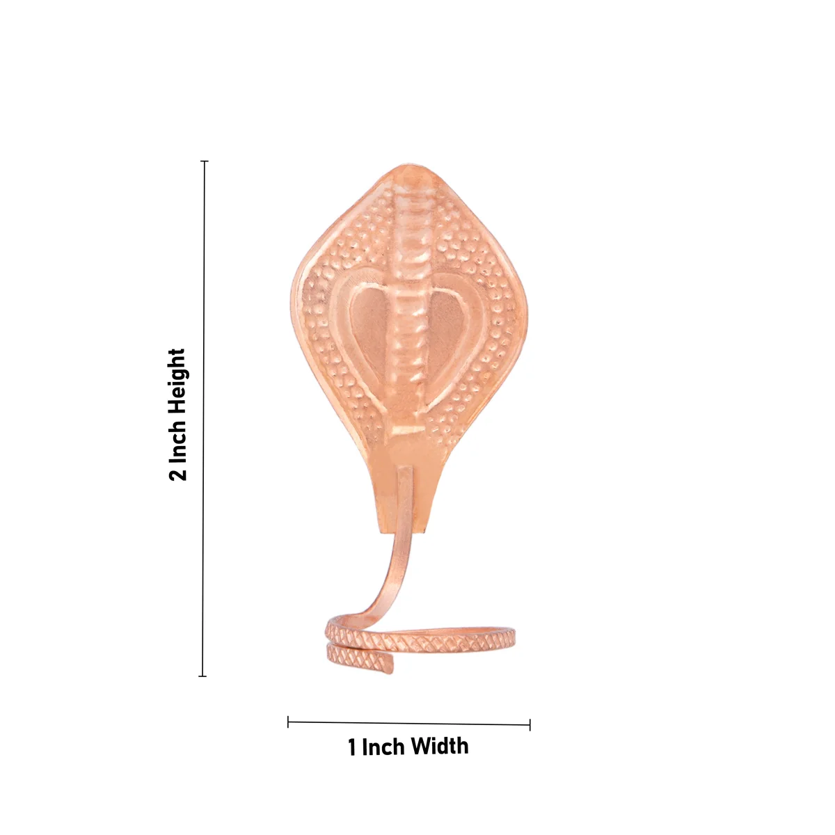 Nagam Statue - 2 x 1 Inches | Copper Snake Statue/ Naag Devta Murti for Pooja - Image 4