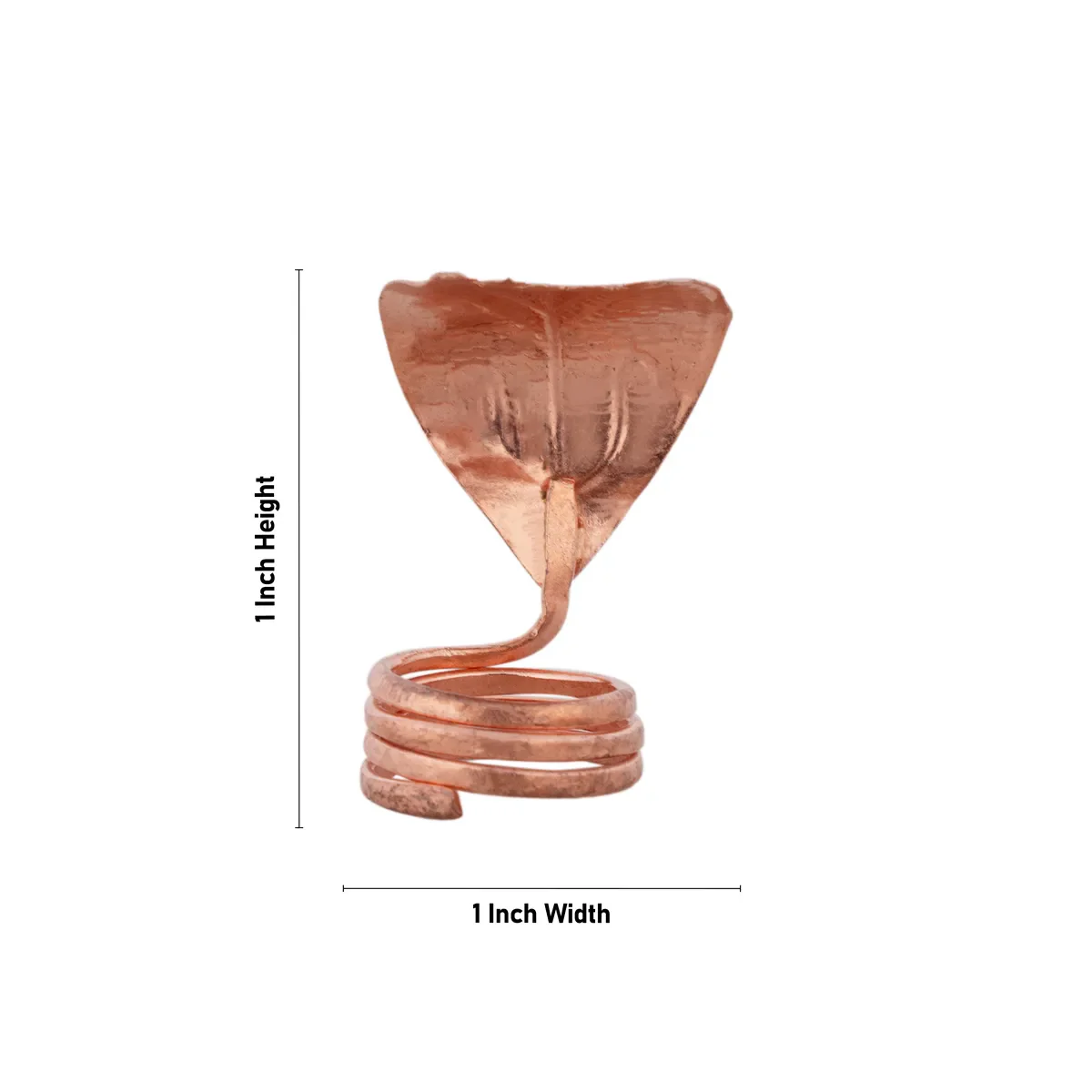 Nagam Statue - 1 x 1 Inch | Copper Idol/ Snake Statue/ Naag Devta Murti/ Snake Sculpture for Pooja - Image 4
