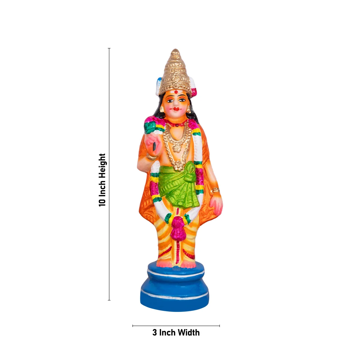 Nalvar Clay Golu Bommai Set - 10 X 3 Inches | Giri Golu Doll/ Naalvar Navaratri Gombe/ Navratri Decor - Image 5