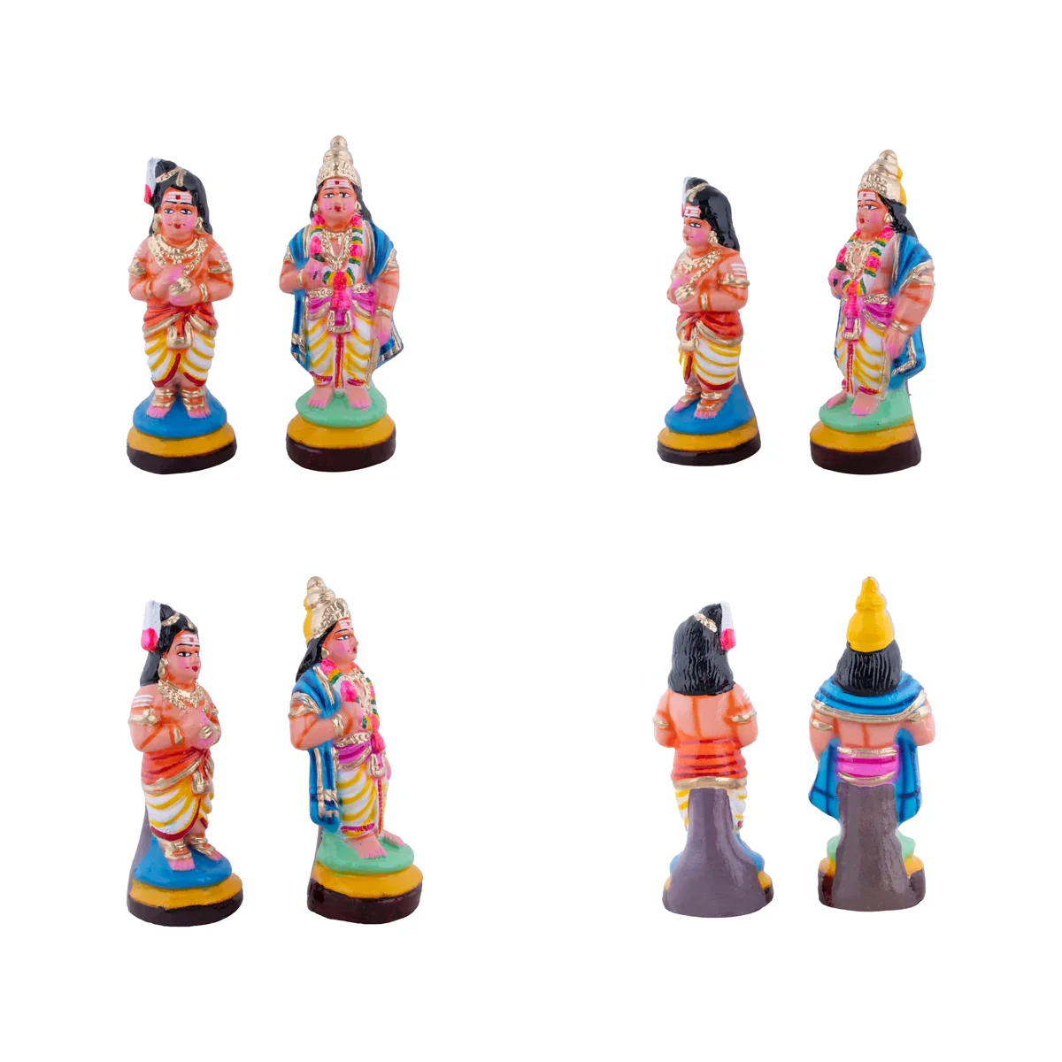Nalvar Clay Golu Bommai Set - 9 x 3 Inches | Giri Golu Doll/ Navaratri Golu Bomma/Gombe/Bommai - Image 2