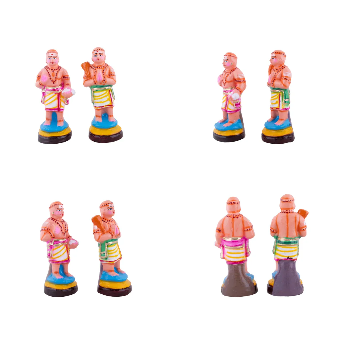 Nalvar Clay Golu Bommai Set - 9 x 3 Inches | Giri Golu Doll/ Navaratri Golu Bomma/Gombe/Bommai - Image 3