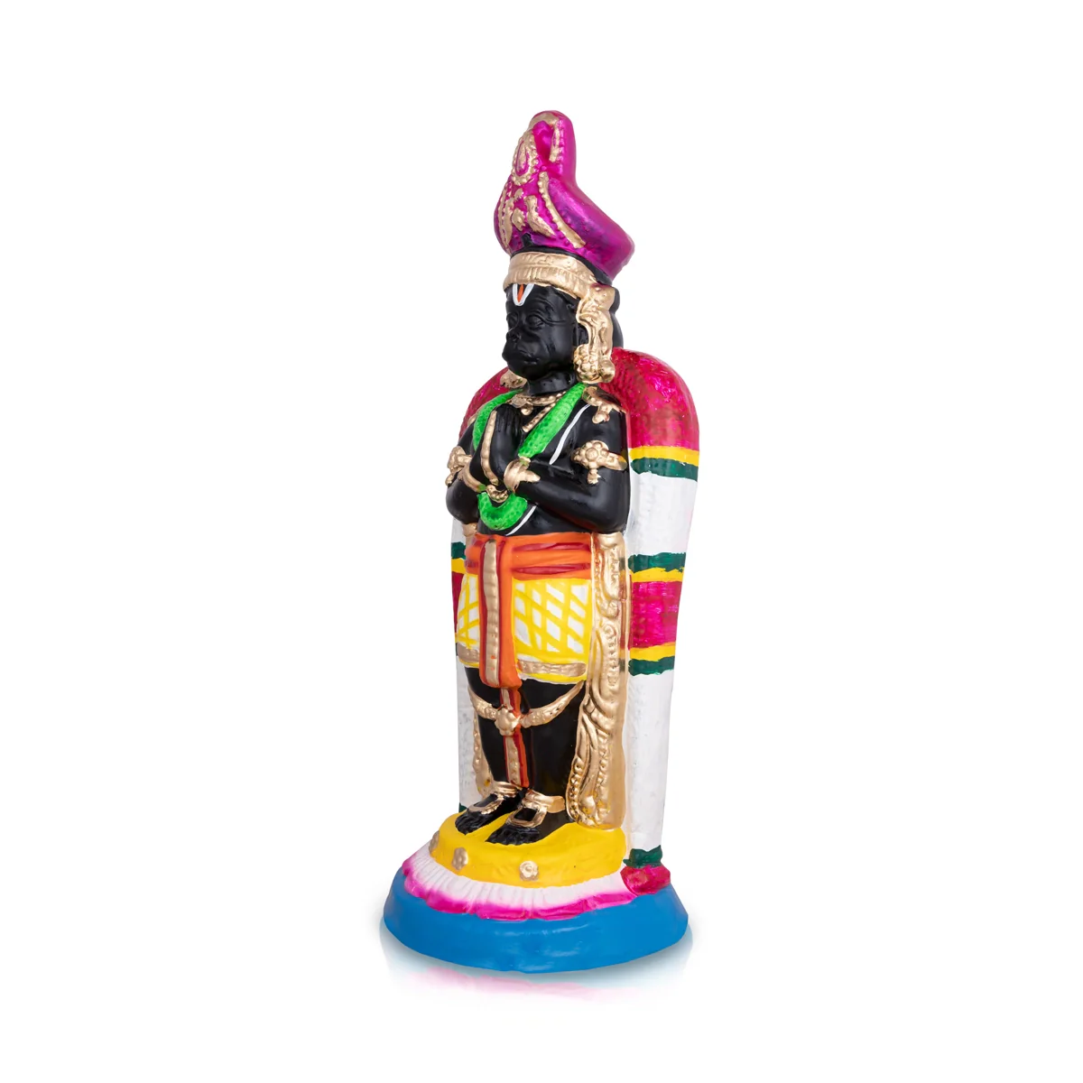 Namakkal Anjaneya Statue Clay Golu Bommai- 15 X 6 Inches | Navaratri Golu Gombe/ Giri Golu Doll/ Navratri Decor - Image 4