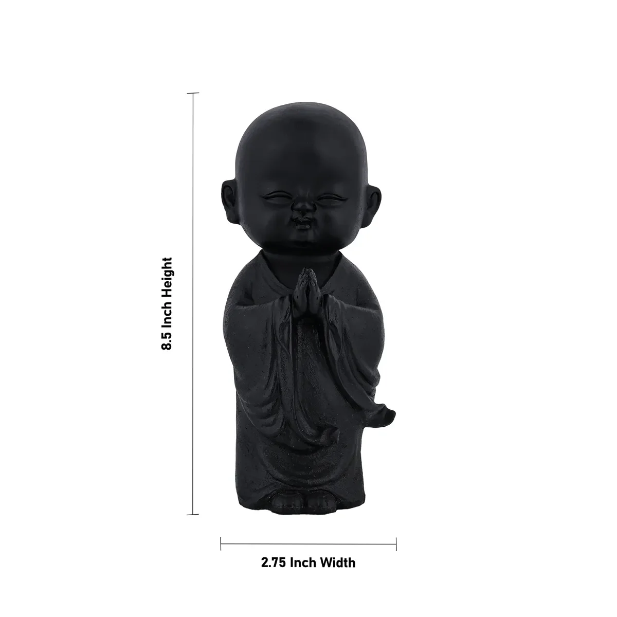 Namaste Buddha Monk Statue - 8.5 X 2.75 Inches | Resin Statue/ Standing Buddhist Monk Doll For Positive Energy - Image 5