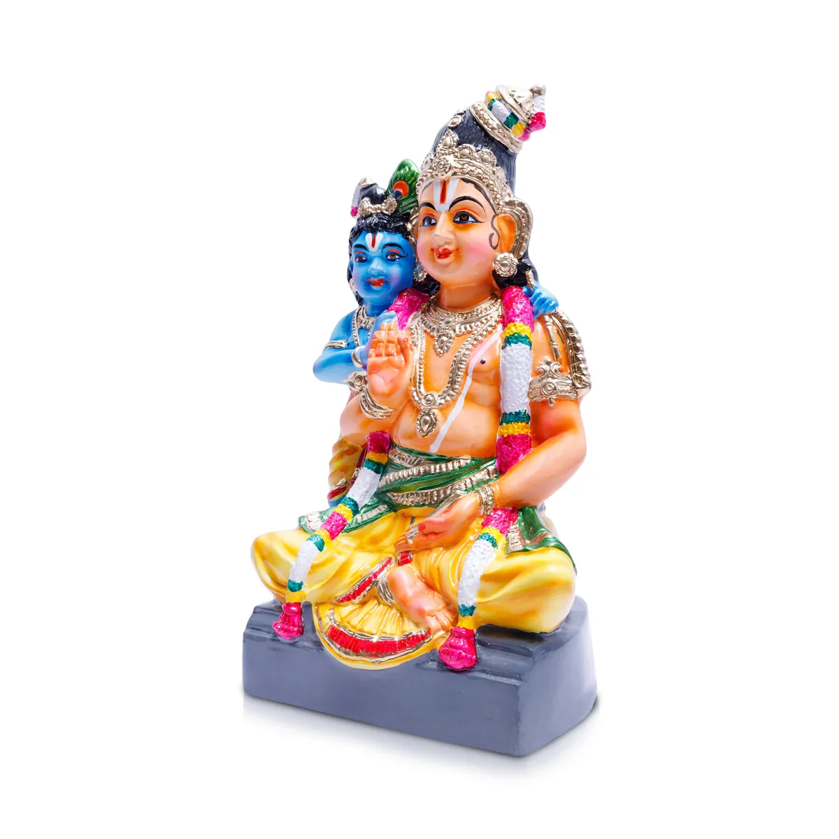 Nammalvar Paper Mache Golu Bommai - 21 x 12 Inches | Giri Golu Doll/ Navaratri Golu Bomma/Gombe/Bommai - Image 3