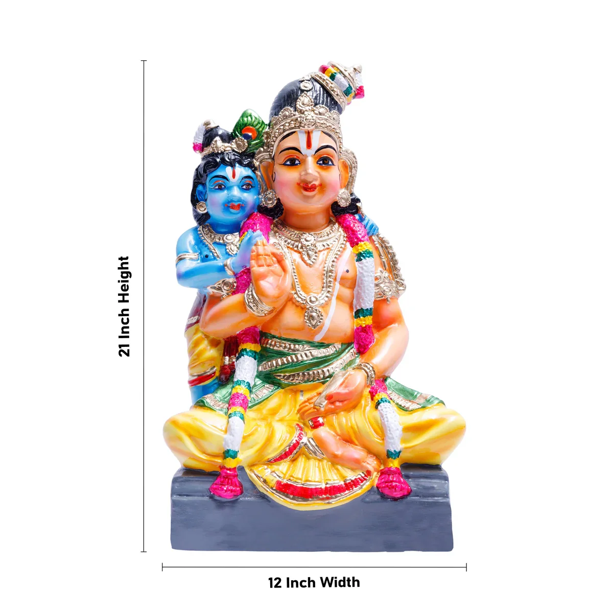 Nammalvar Paper Mache Golu Bommai - 21 x 12 Inches | Giri Golu Doll/ Navaratri Golu Bomma/Gombe/Bommai - Image 5