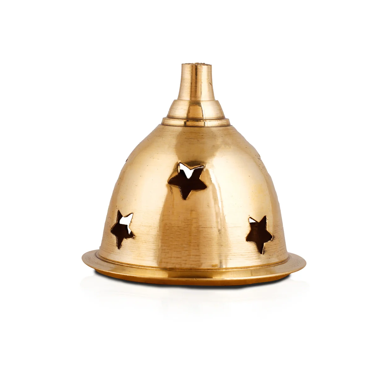 Nanda Deep - 3 x 2.5 Inches | Brass Lamp/ Apple Design Vilakku for Pooja/ 110 Gms Approx - Image 4