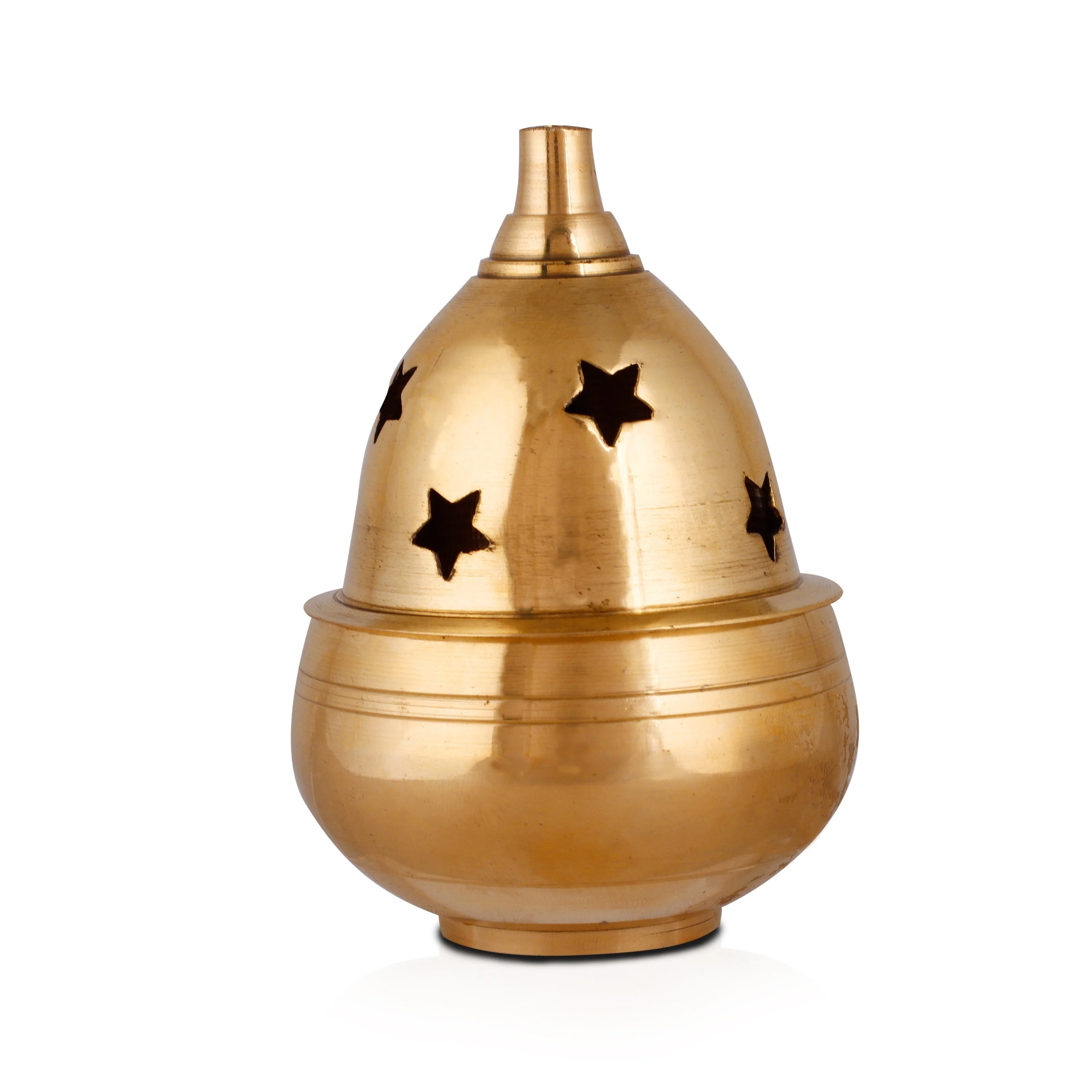 Nanda Deepam With Lid - 2.5 x 2 Inches | Brass Lamp/ Nandha Vilakku/ Brass Pooja Diya for Home
