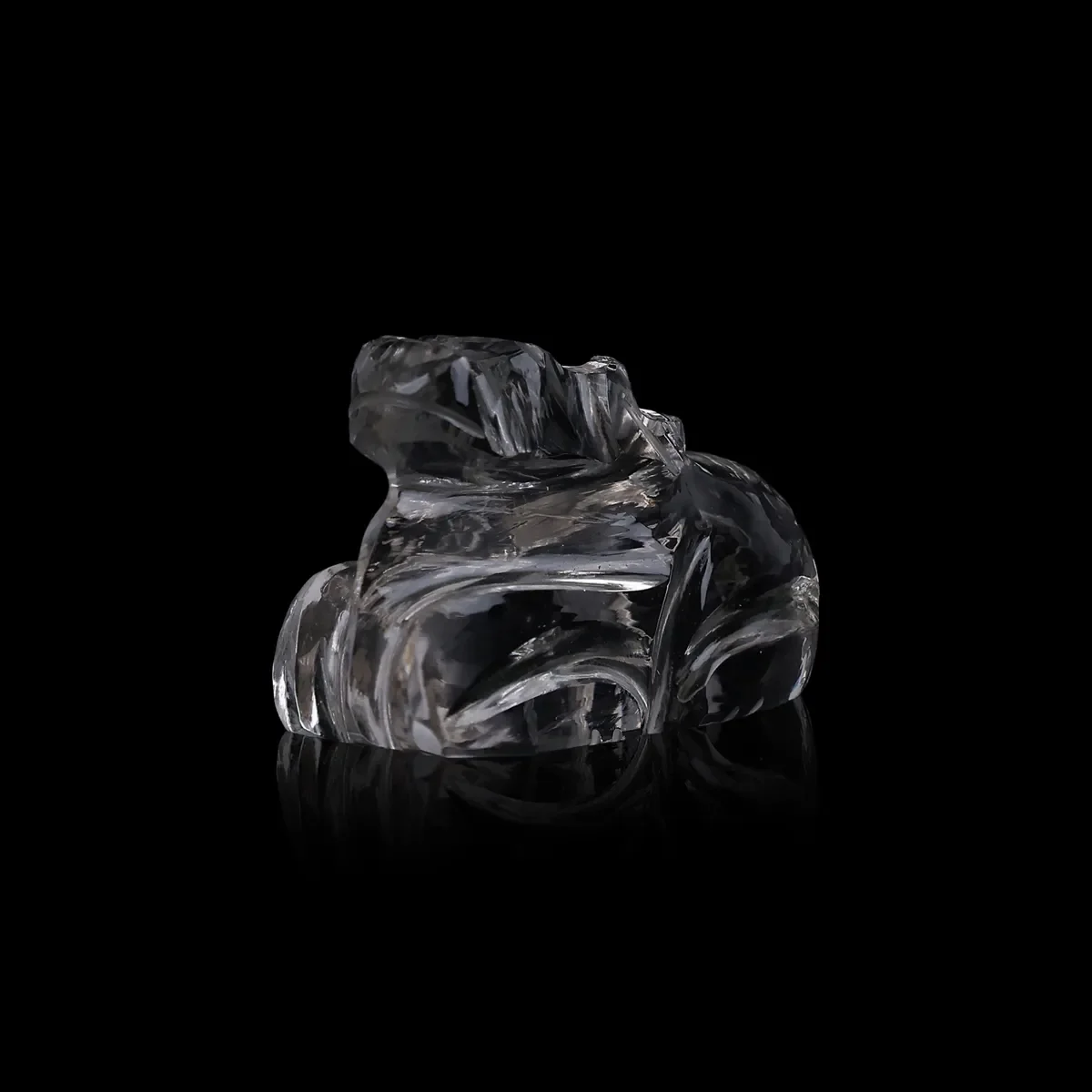 Nandi Idol - 0.75 X 1.25 Inches | Sphatik Nandi Murti/ Crystal Nandi Statue For Shiva Pooja - Image 5