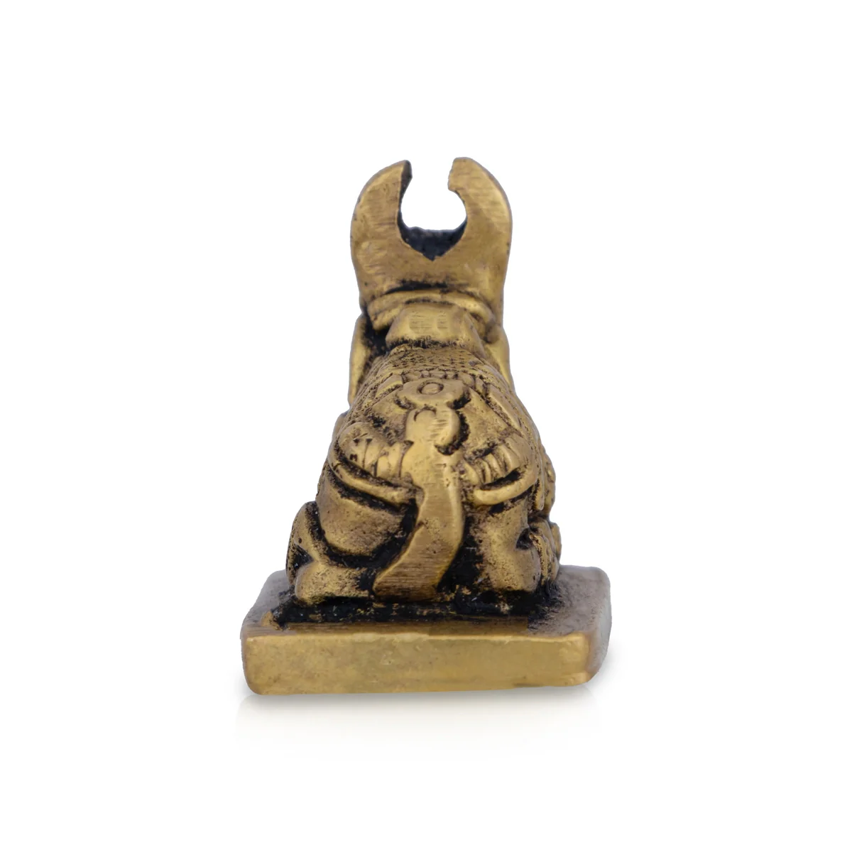 Nandi Statue - 1.25 x 1 Inches | Antique Brass Idol/ Nandi Murti for Pooja/ 60 Gms Approx - Image 3
