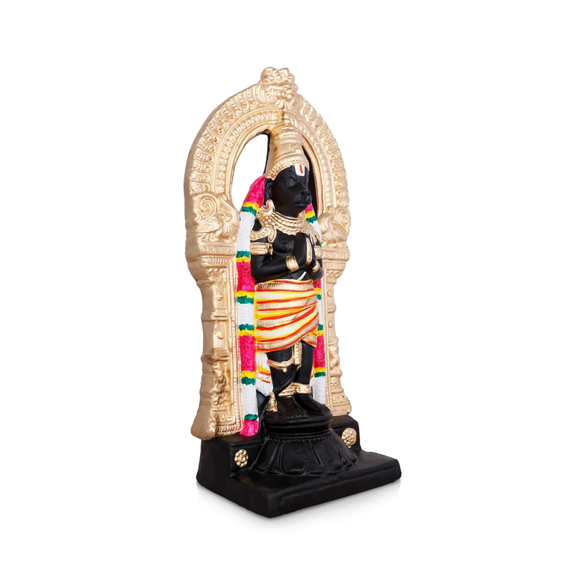 Nanganallur Anjaneyar Statue Clay Golu Bommai- 15 X 7 Inches | Navaratri Gombe/ Giri Golu Doll/ Navratri Decor - Image 2