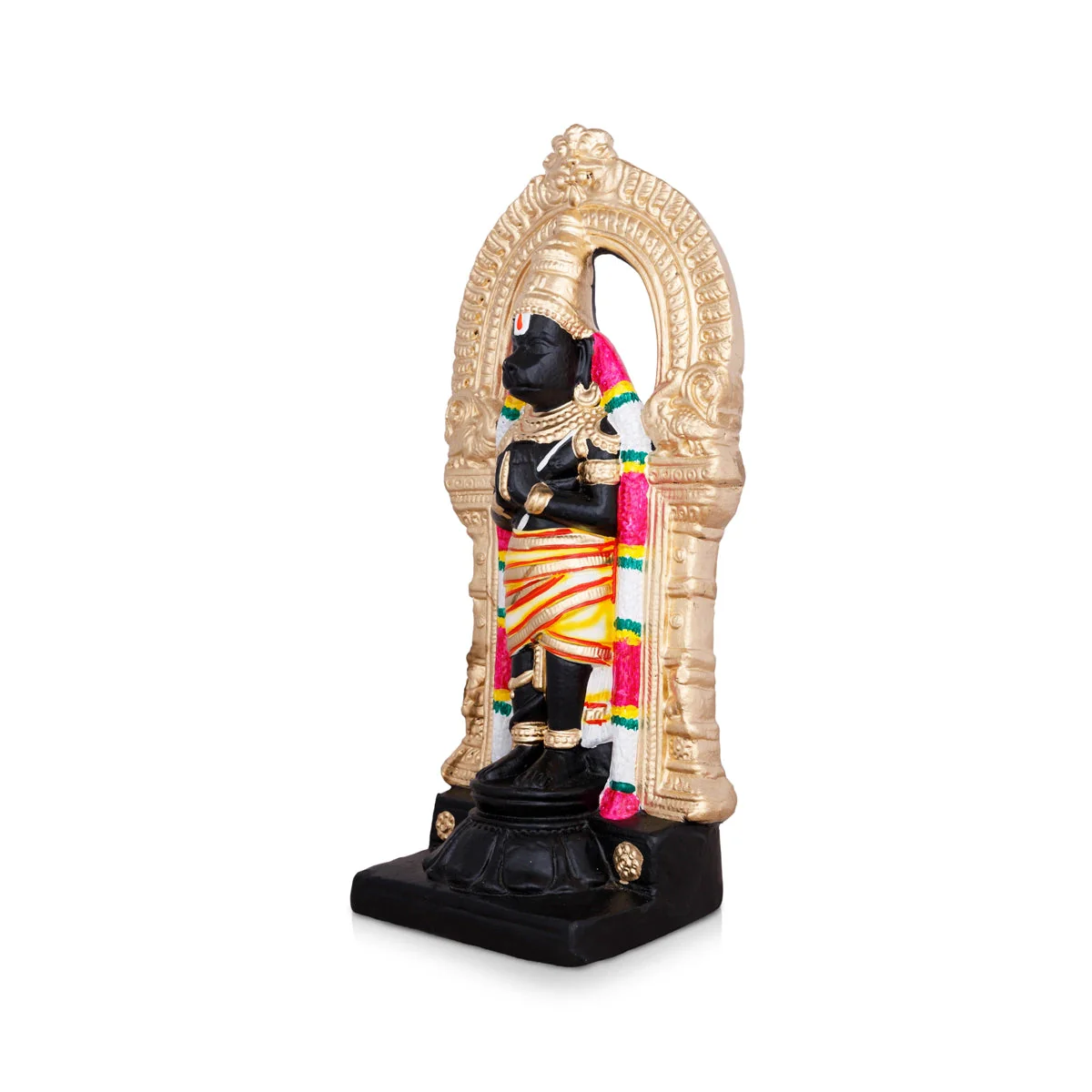 Nanganallur Anjaneyar Statue Clay Golu Bommai- 15 X 7 Inches | Navaratri Gombe/ Giri Golu Doll/ Navratri Decor - Image 3