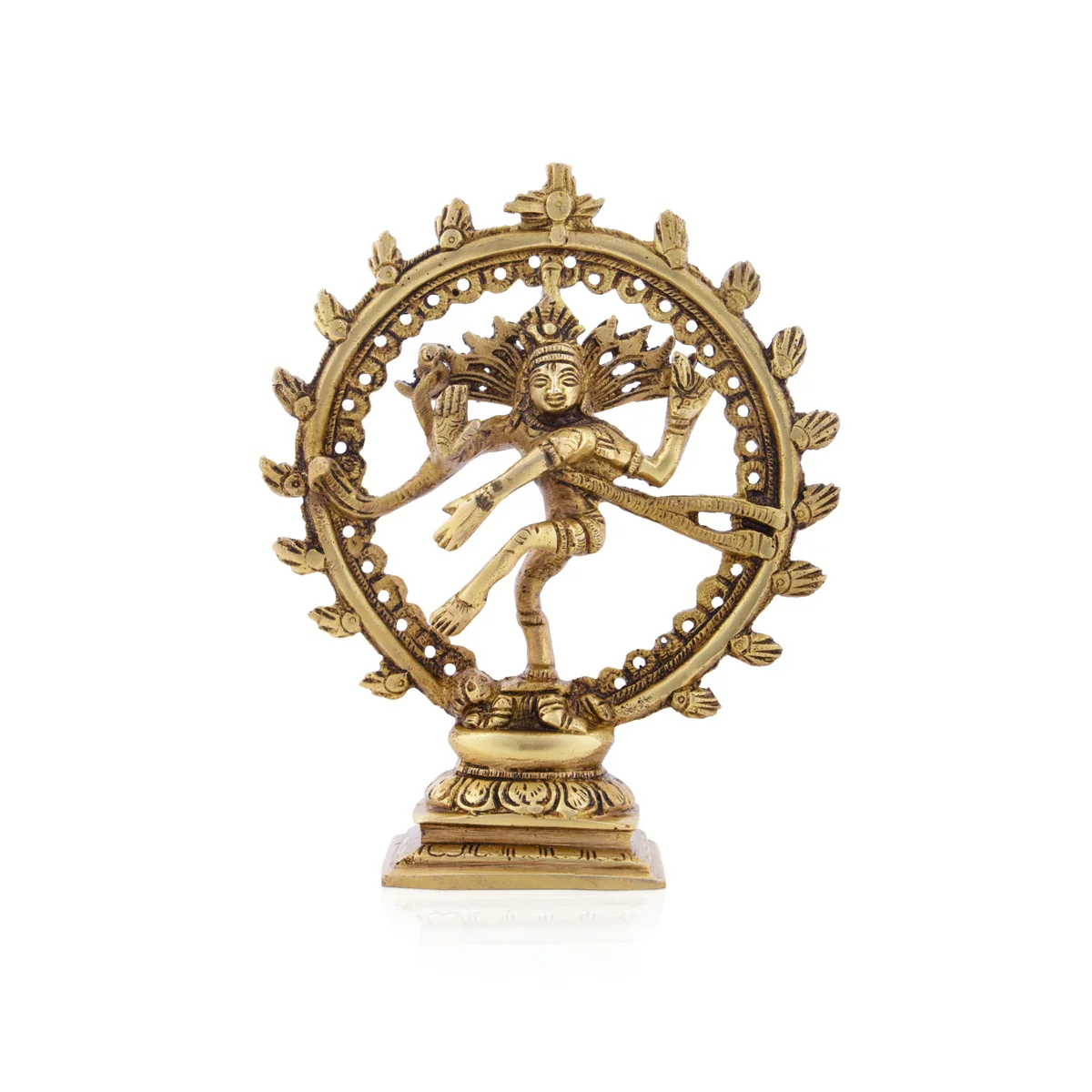 Natraj - 6.5 x 5.25 Inches | Natrajar Statue/ Antique Brass Statue for Home/ 630 Gms Approx - Image 2