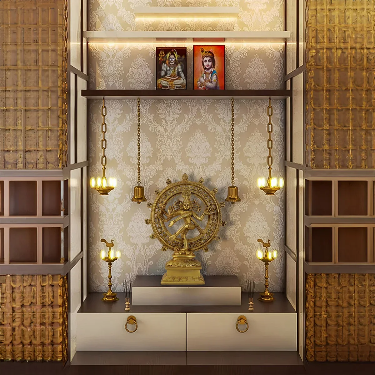 Natraj Murti - 12 x 9 Inches | Antique Brass Statue/ Nataraj Murti for Pooja/ 2.500 Kgs Approx - Image 5