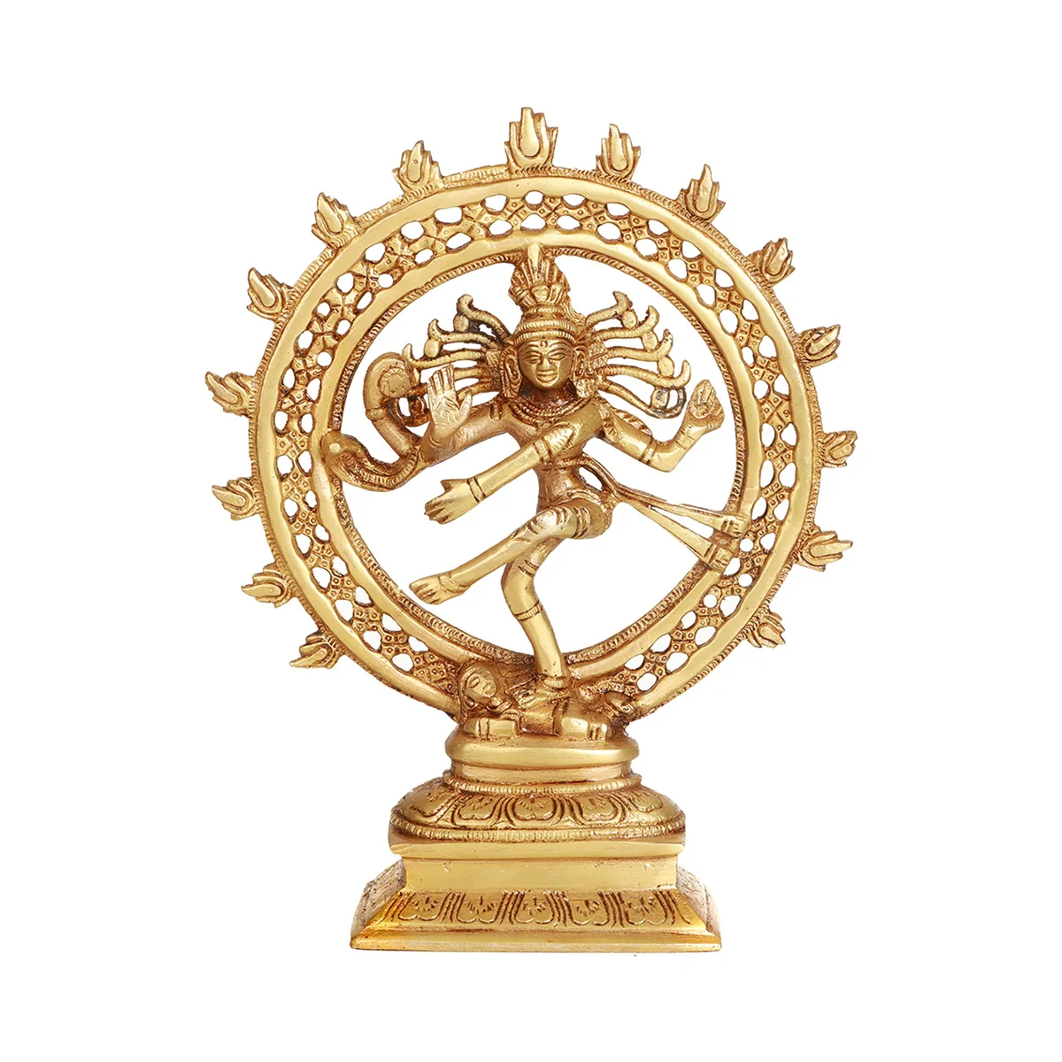 Natraj Murti - 9 x 7.5 Inches | Antique Brass Statue/ Nataraj Murti for Pooja/ 1.420 Kgs Approx - Image 2