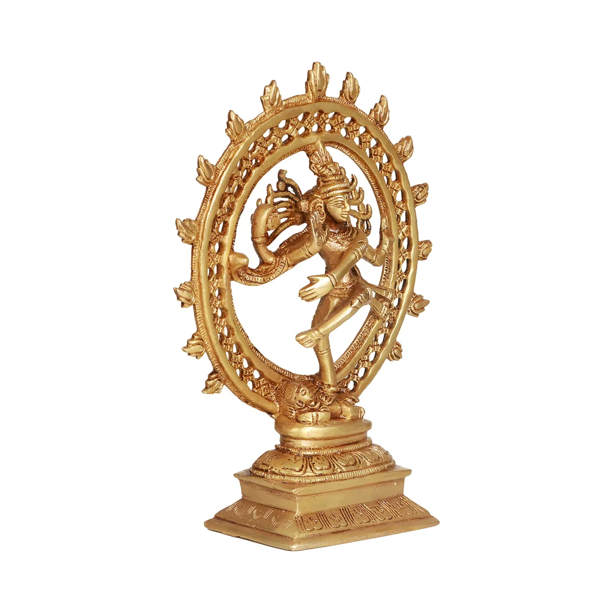 Natraj Murti - 9 x 7.5 Inches | Antique Brass Statue/ Nataraj Murti for Pooja/ 1.420 Kgs Approx - Image 5