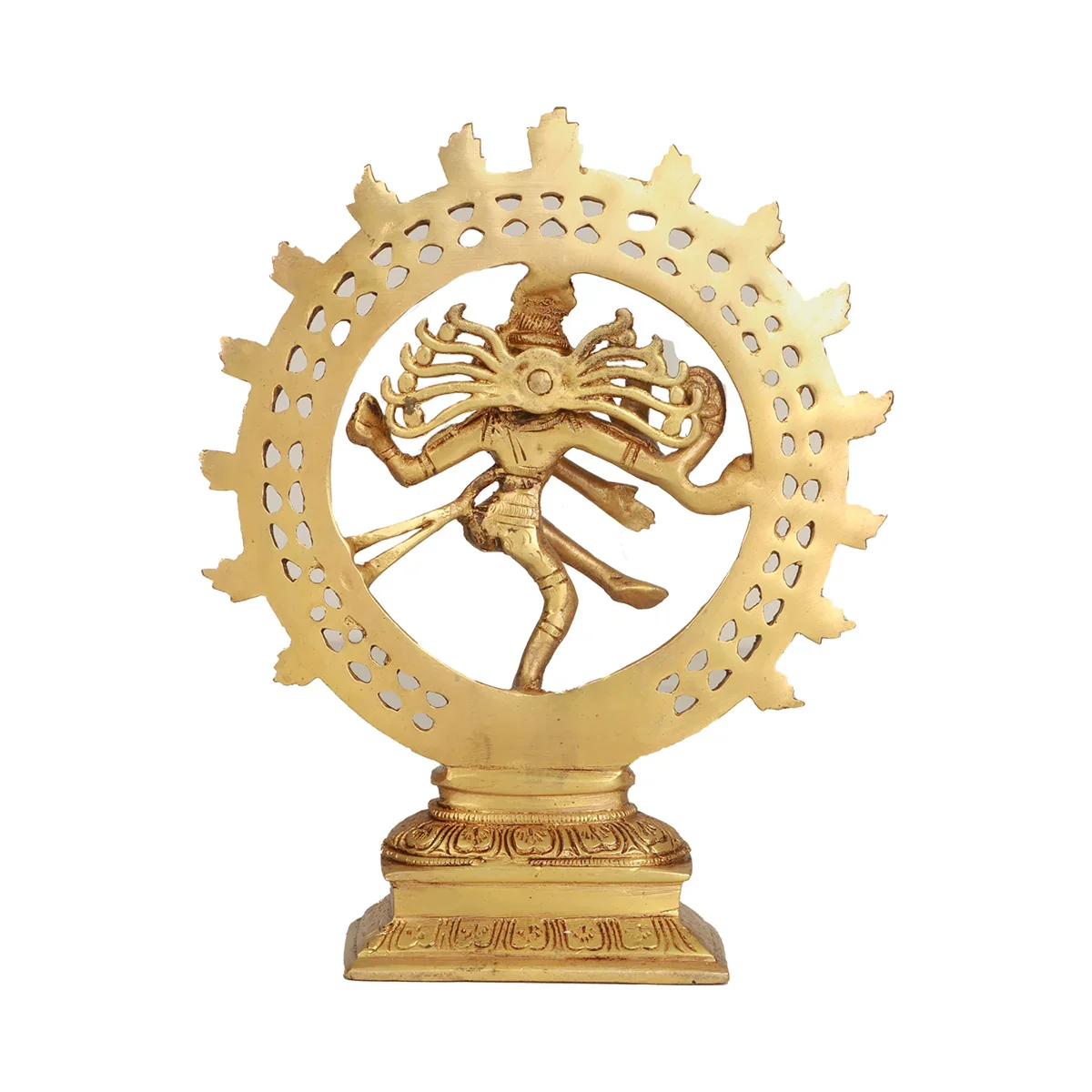 Natraj Murti - 9 x 7.5 Inches | Antique Brass Statue/ Nataraj Murti for Pooja/ 1.420 Kgs Approx - Image 6