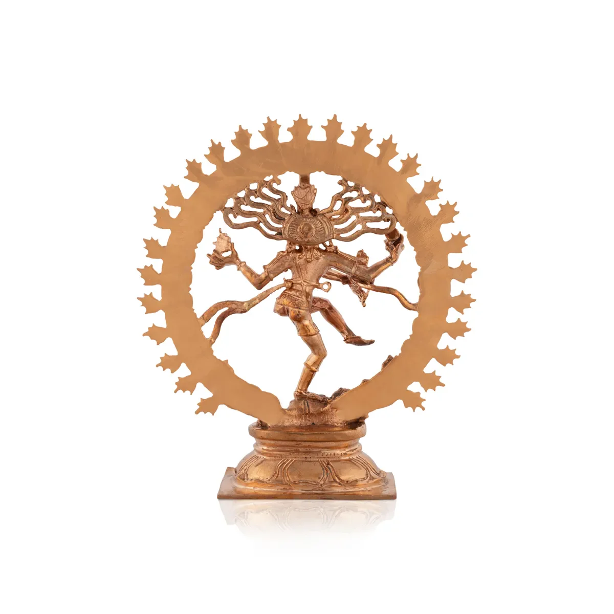 Natraj Statue With Base - 6 X 5 Inches | Panchaloha Statue/ Nataraj Murti/ Natraja Murti For Pooja - Image 5