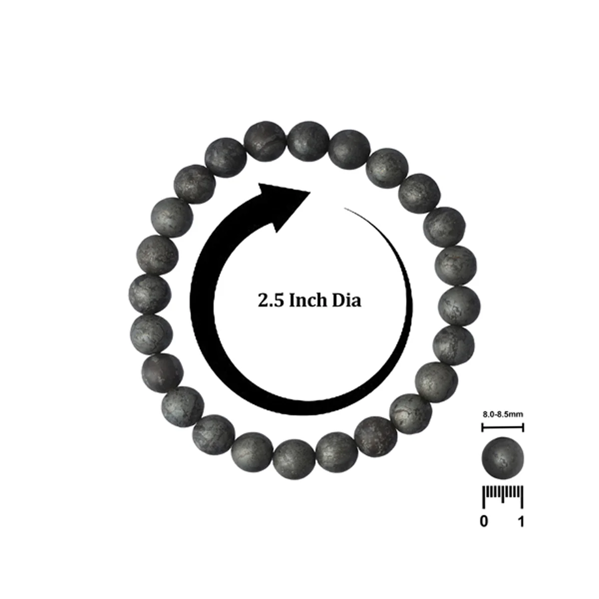 Natural Pyrite Bracelet - 2.5 Inches | Natural Pyrite Gemstone Bracelet/ Crystal Jewellery for Men & Women - Image 5