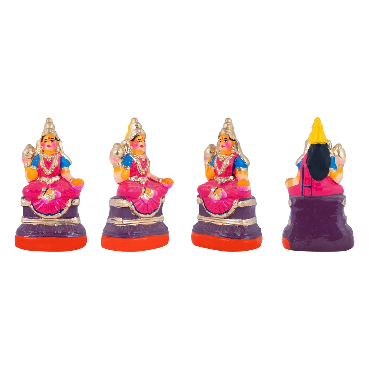 Nava Durga Idol Clay Golu Bommai Set - 5.5 X 3.5 Inches | Navaratri Gombe/ Giri Golu Doll/ Navratri Decor - Image 10