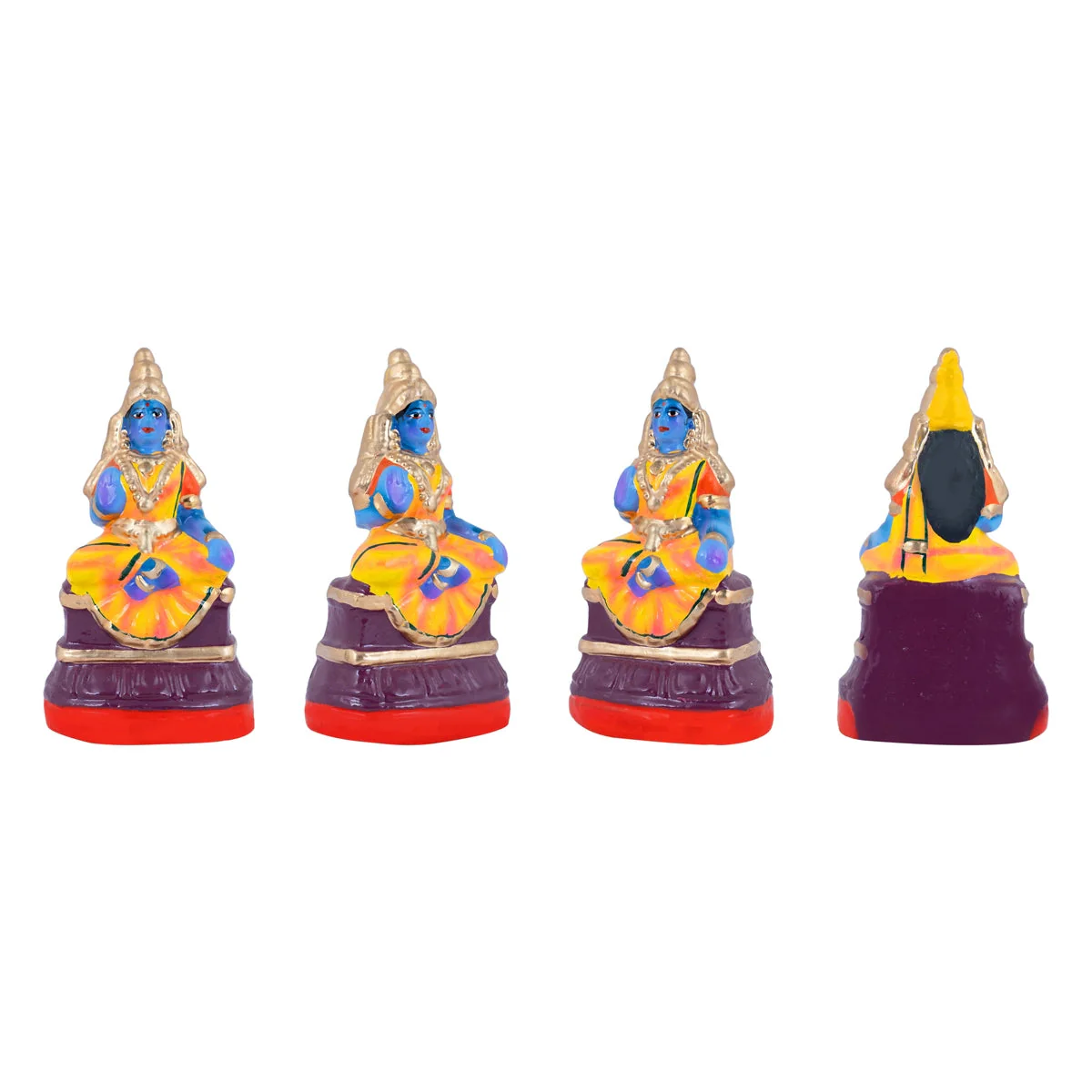 Nava Durga Idol Clay Golu Bommai Set - 5.5 X 3.5 Inches | Navaratri Gombe/ Giri Golu Doll/ Navratri Decor - Image 11