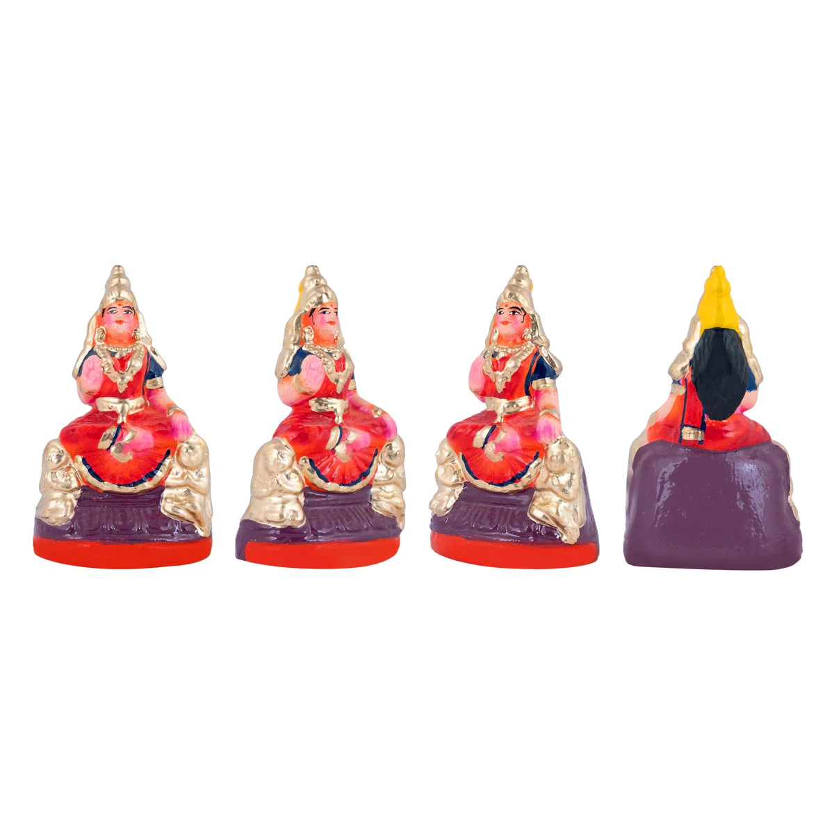 Nava Durga Idol Clay Golu Bommai Set - 5.5 X 3.5 Inches | Navaratri Gombe/ Giri Golu Doll/ Navratri Decor - Image 2