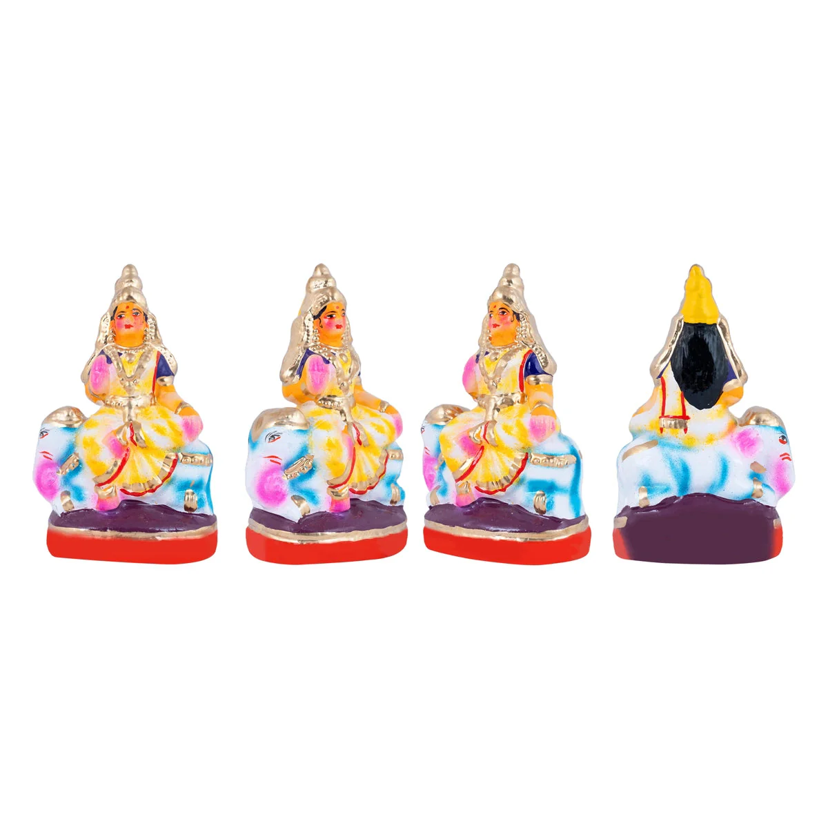 Nava Durga Idol Clay Golu Bommai Set - 5.5 X 3.5 Inches | Navaratri Gombe/ Giri Golu Doll/ Navratri Decor - Image 4
