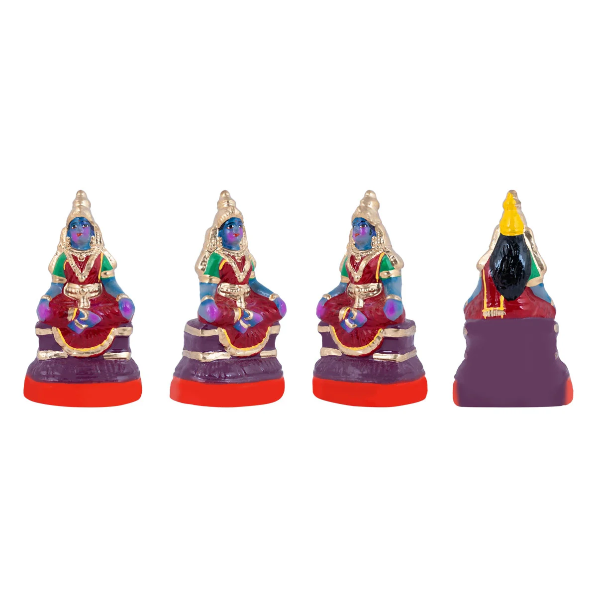 Nava Durga Idol Clay Golu Bommai Set - 5.5 X 3.5 Inches | Navaratri Gombe/ Giri Golu Doll/ Navratri Decor - Image 5