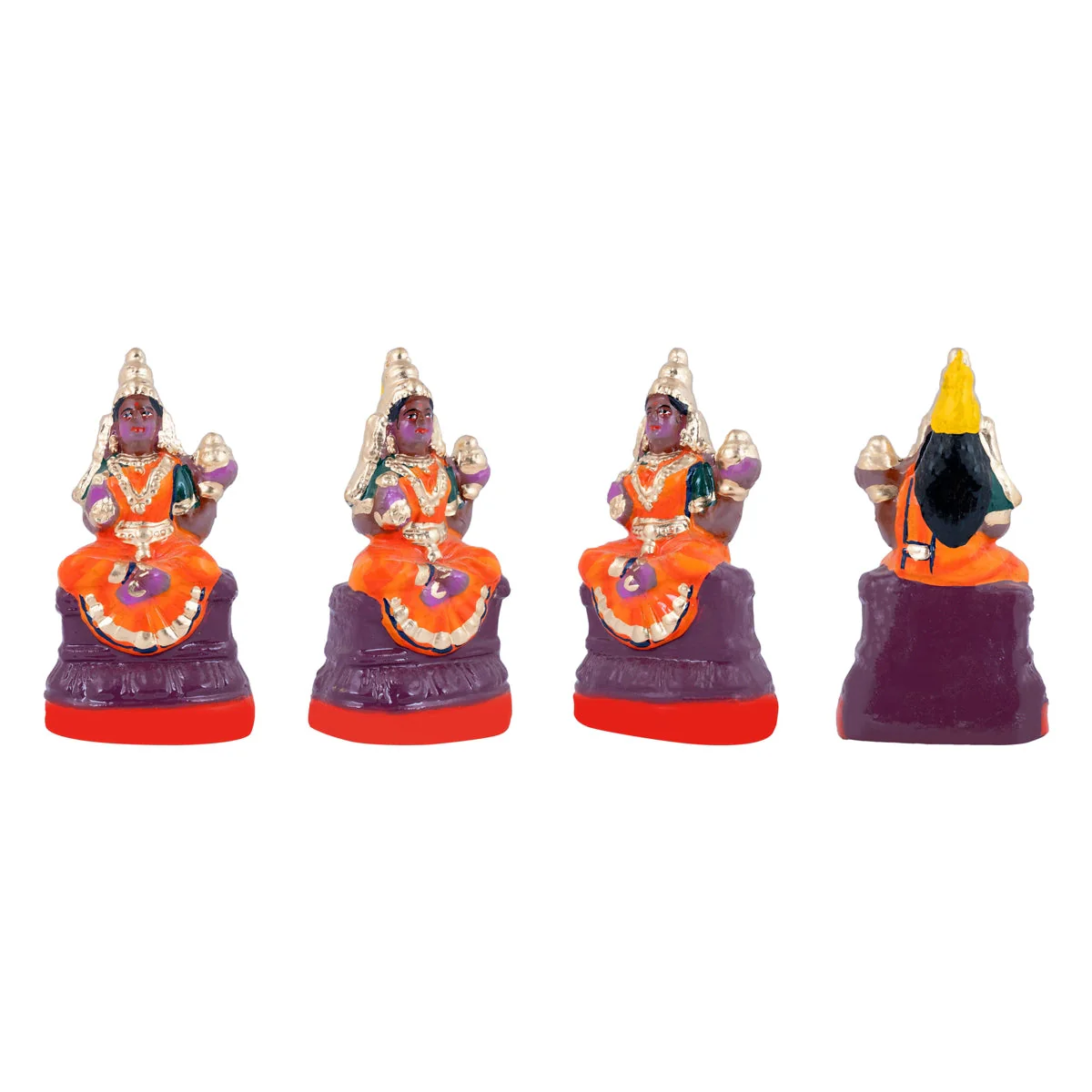 Nava Durga Idol Clay Golu Bommai Set - 5.5 X 3.5 Inches | Navaratri Gombe/ Giri Golu Doll/ Navratri Decor - Image 6