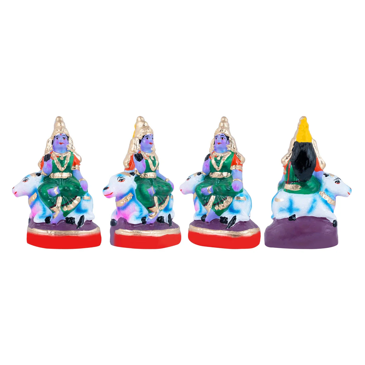 Nava Durga Idol Clay Golu Bommai Set - 5.5 X 3.5 Inches | Navaratri Gombe/ Giri Golu Doll/ Navratri Decor - Image 7