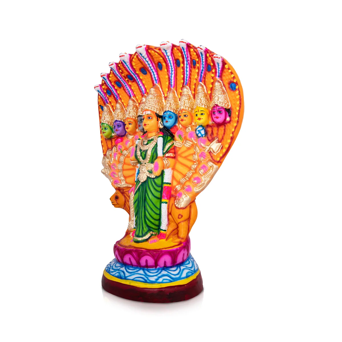 Nava Durga Paper Mache Golu Bommai - 20 x 15 Inches | Giri Golu Doll/ Navaratri Golu Bomma/Gombe/Bommai - Image 3