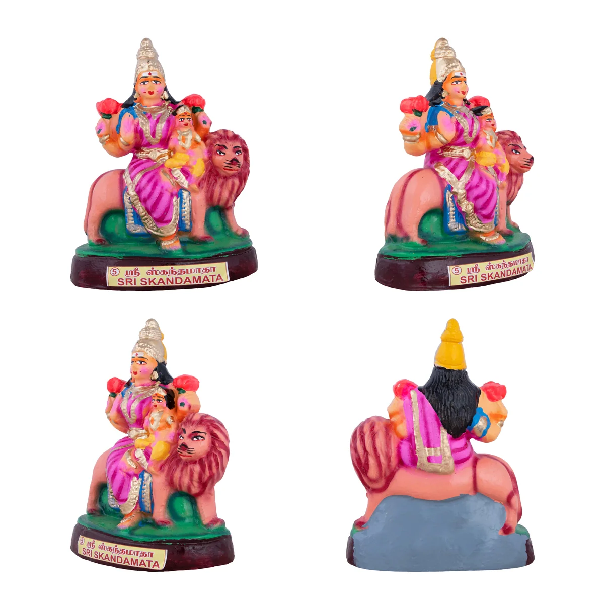 Nava Durga Clay Golu Bommai Set - 9 x 6 Inches | Giri Golu Doll/ Navaratri Golu Bomma/Gombe/Bommai - Image 11