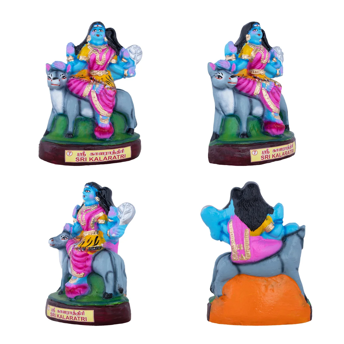 Nava Durga Clay Golu Bommai Set - 9 x 6 Inches | Giri Golu Doll/ Navaratri Golu Bomma/Gombe/Bommai - Image 2