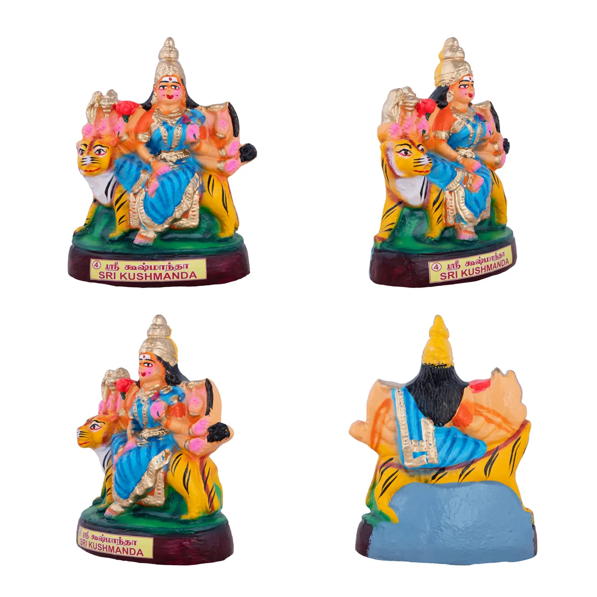 Nava Durga Clay Golu Bommai Set - 9 x 6 Inches | Giri Golu Doll/ Navaratri Golu Bomma/Gombe/Bommai - Image 3