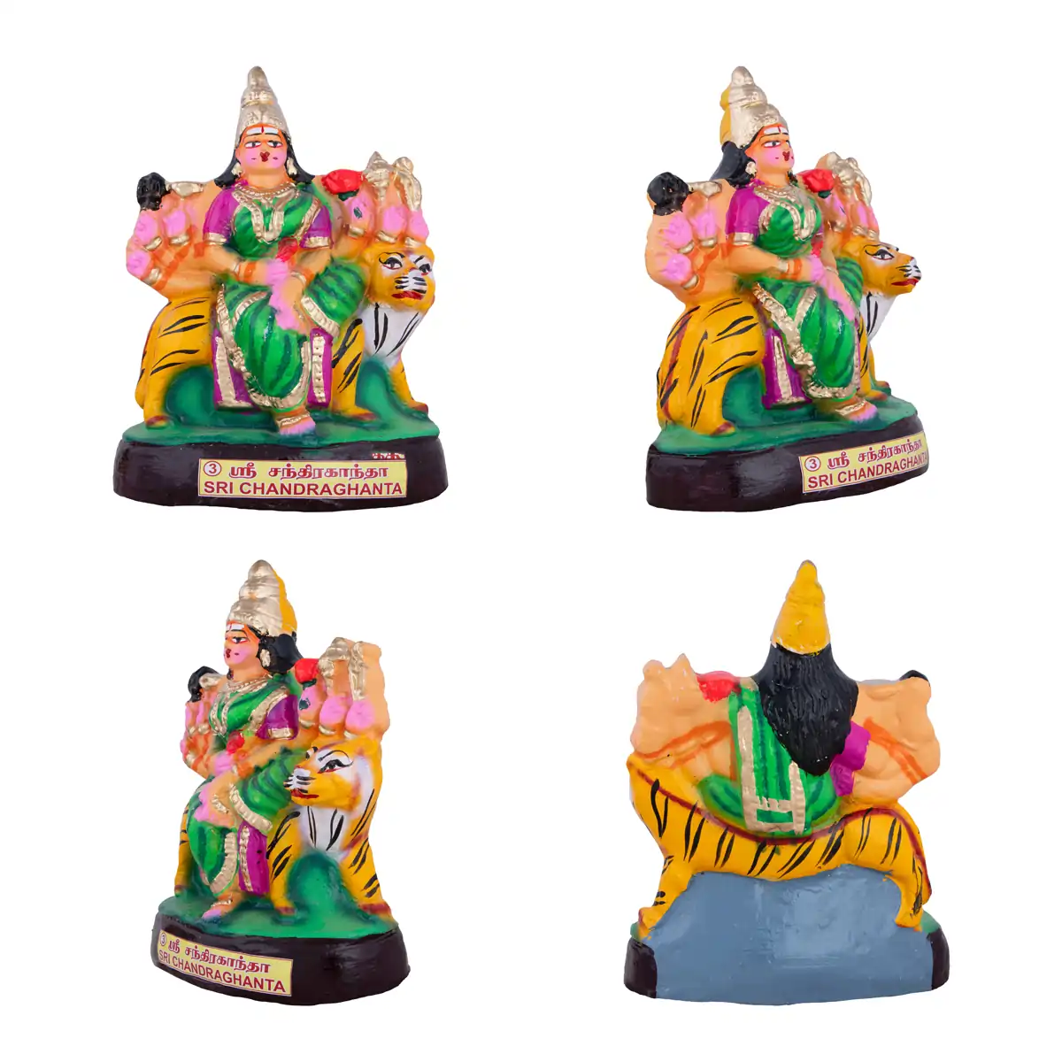 Nava Durga Clay Golu Bommai Set - 9 x 6 Inches | Giri Golu Doll/ Navaratri Golu Bomma/Gombe/Bommai - Image 4
