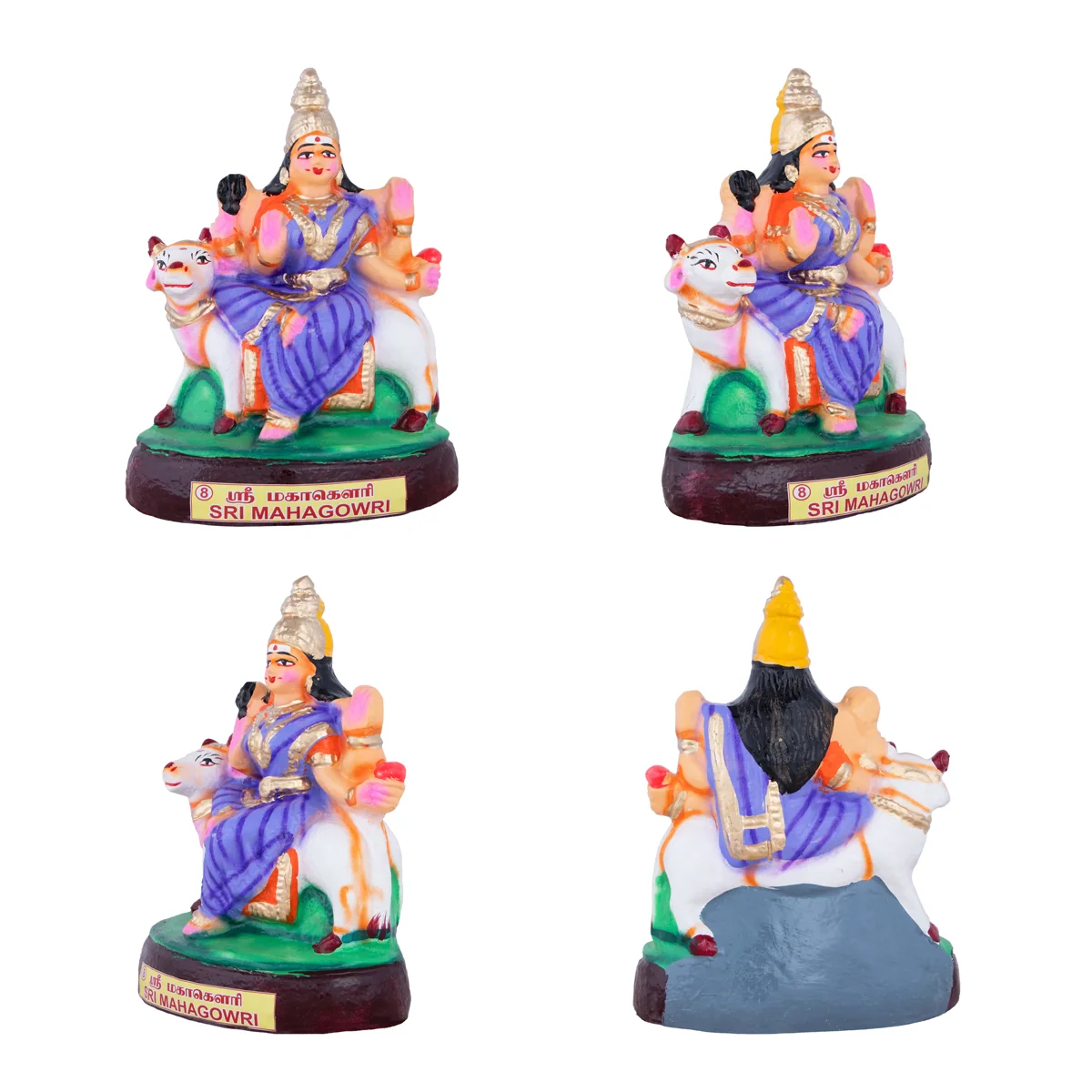 Nava Durga Clay Golu Bommai Set - 9 x 6 Inches | Giri Golu Doll/ Navaratri Golu Bomma/Gombe/Bommai - Image 5