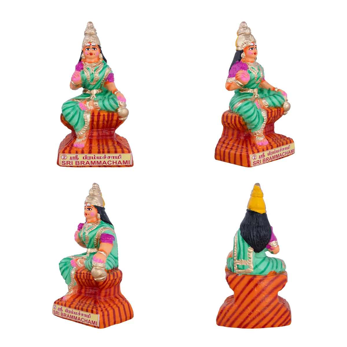 Nava Durga Clay Golu Bommai Set - 9 x 6 Inches | Giri Golu Doll/ Navaratri Golu Bomma/Gombe/Bommai - Image 7