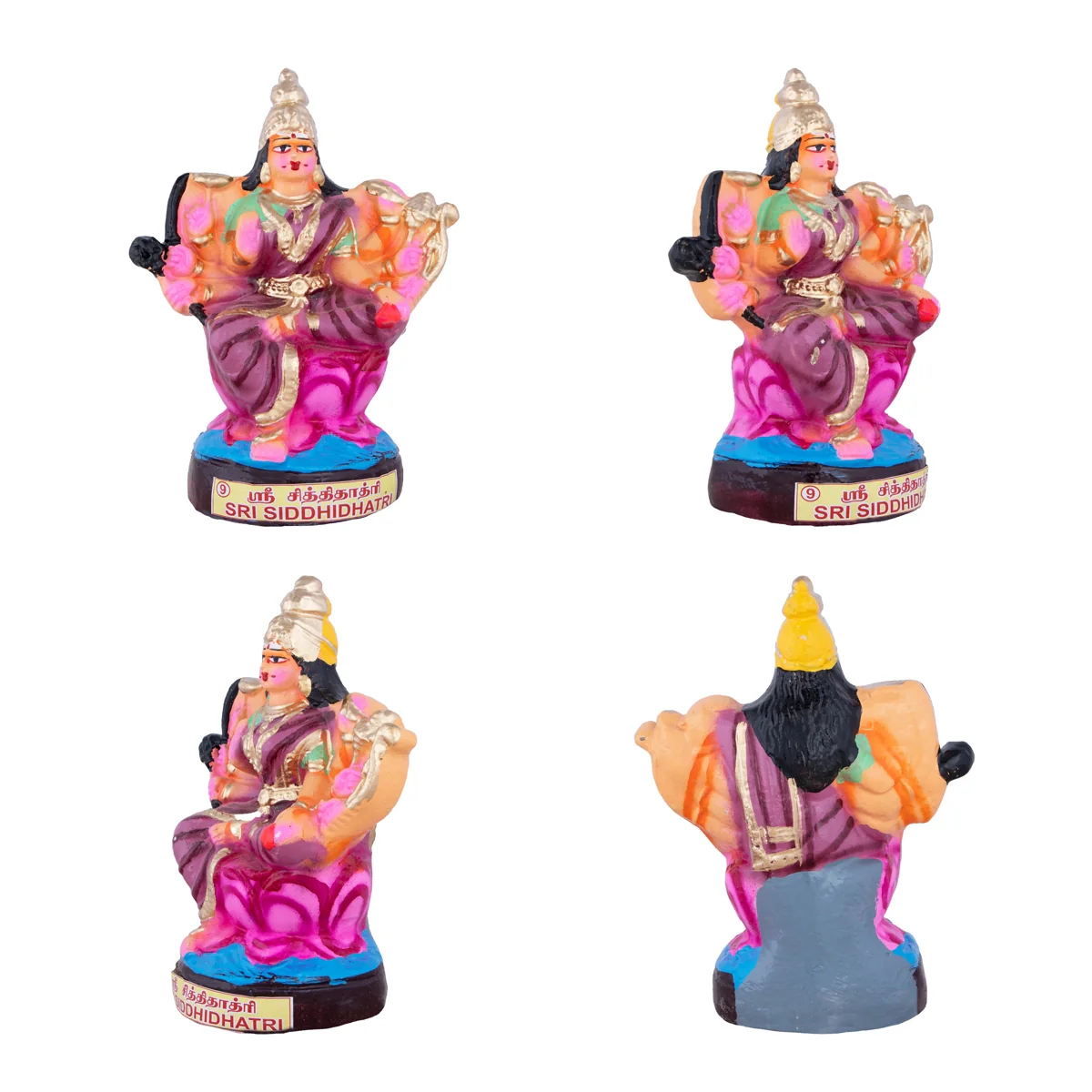 Nava Durga Clay Golu Bommai Set - 9 x 6 Inches | Giri Golu Doll/ Navaratri Golu Bomma/Gombe/Bommai - Image 8