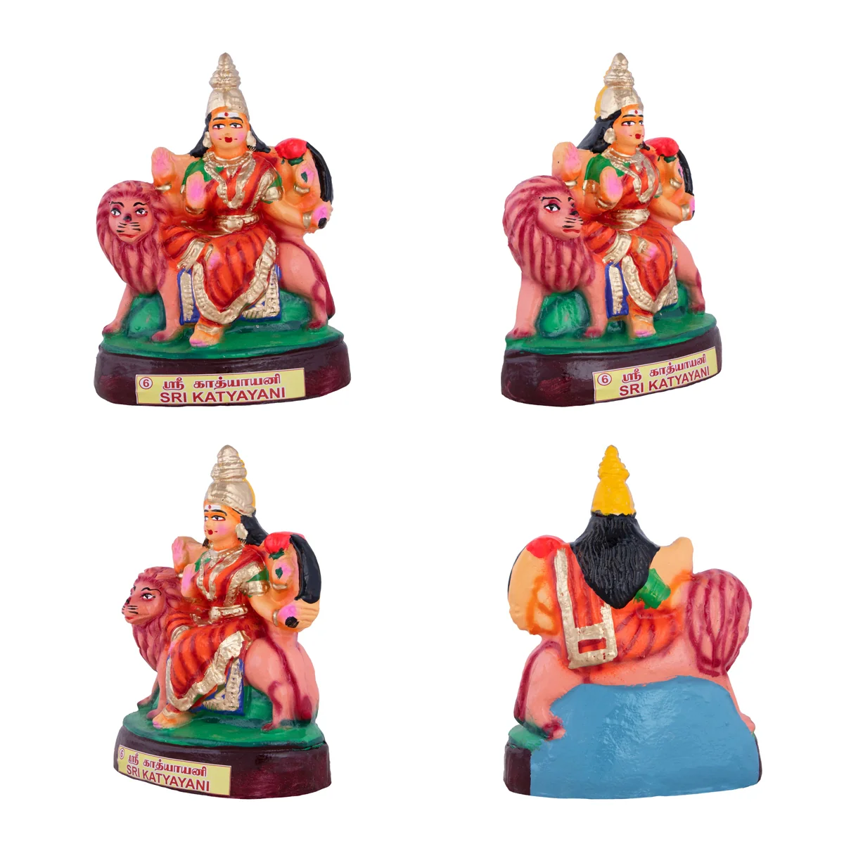 Nava Durga Clay Golu Bommai Set - 9 x 6 Inches | Giri Golu Doll/ Navaratri Golu Bomma/Gombe/Bommai - Image 9