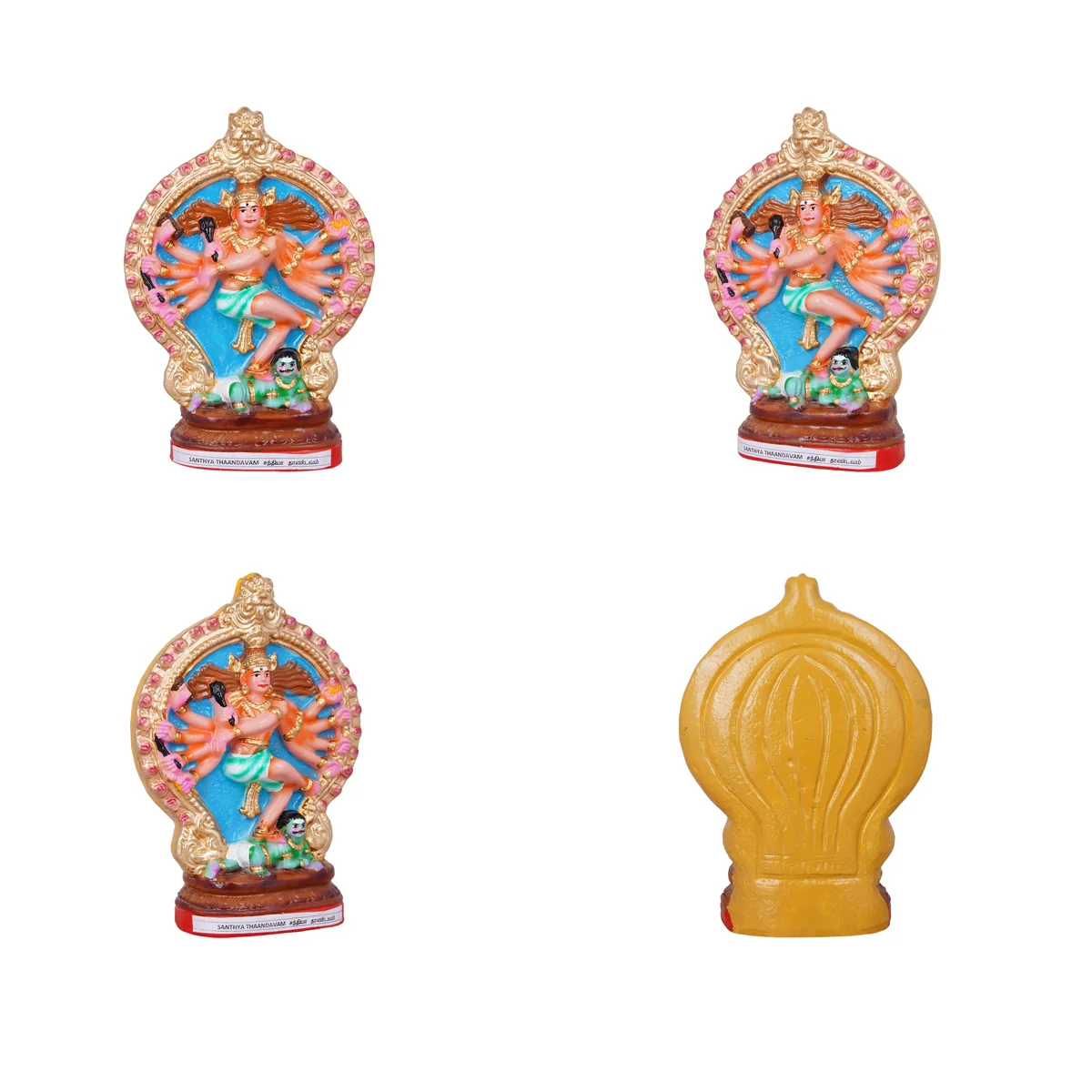 Nava Natarajar Clay Golu Bommai Set - 10 x 7 Inches | Giri Golu Doll/ Navaratri Golu Bomma/ Gombe/ Bommai - Image 3