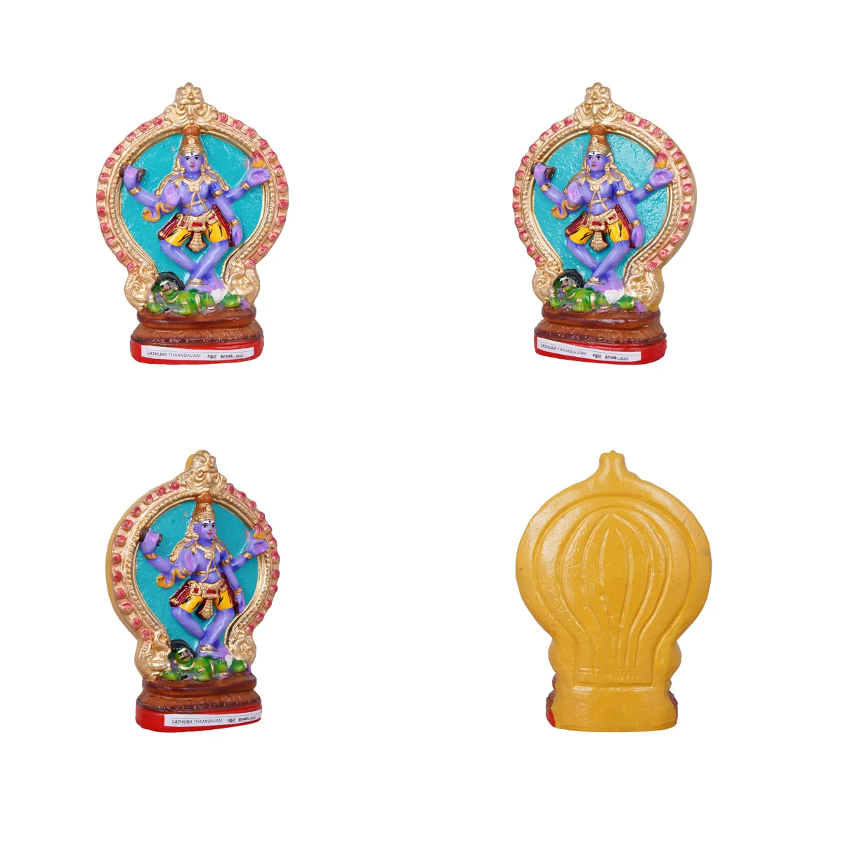 Nava Natarajar Clay Golu Bommai Set - 10 x 7 Inches | Giri Golu Doll/ Navaratri Golu Bomma/ Gombe/ Bommai - Image 4