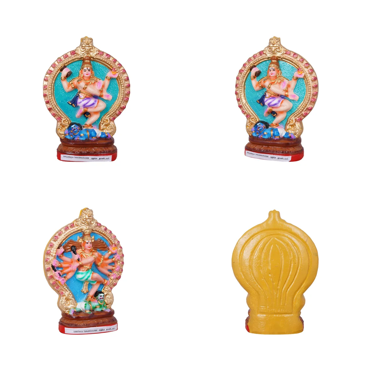 Nava Natarajar Clay Golu Bommai Set - 10 x 7 Inches | Giri Golu Doll/ Navaratri Golu Bomma/ Gombe/ Bommai - Image 8