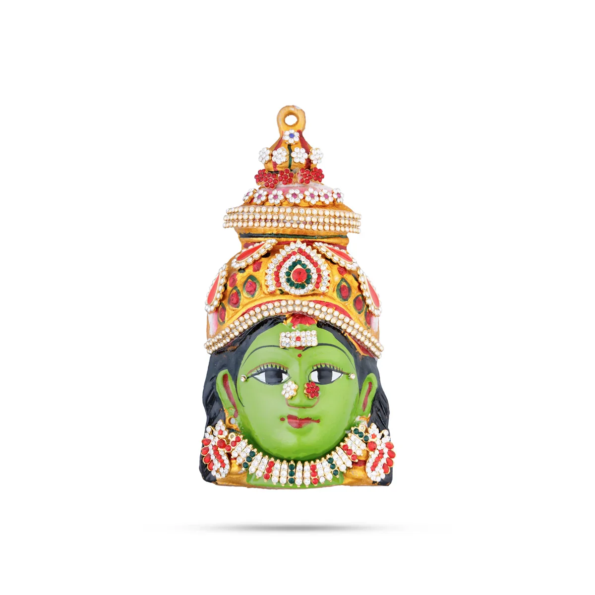 Nava Nayagi Face Set - 8 x 4 Inches | 9 Pcs/ Zinc Decorative Ammavari Face for Deity - Image 3