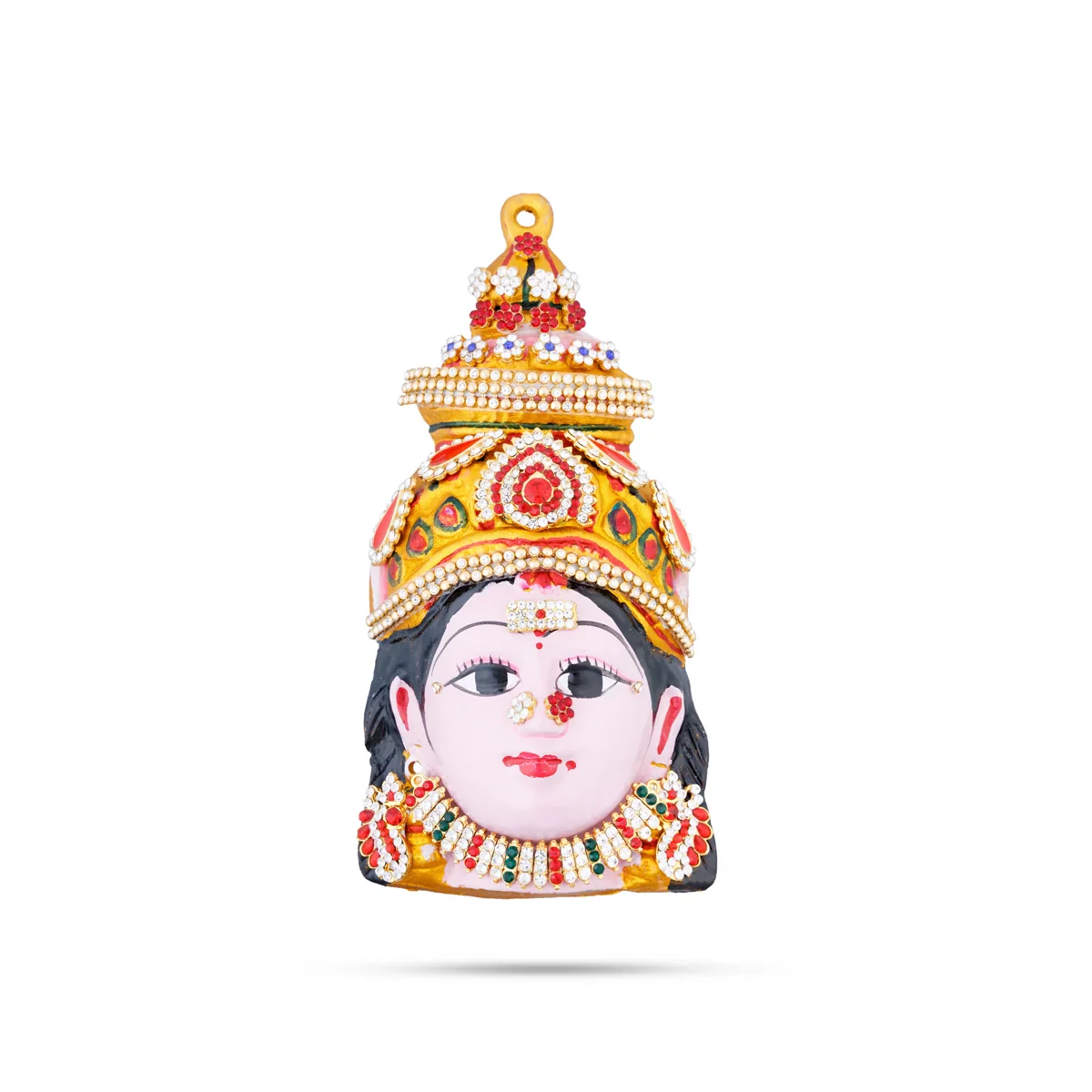 Nava Nayagi Face Set - 8 x 4 Inches | 9 Pcs/ Zinc Decorative Ammavari Face for Deity - Image 7