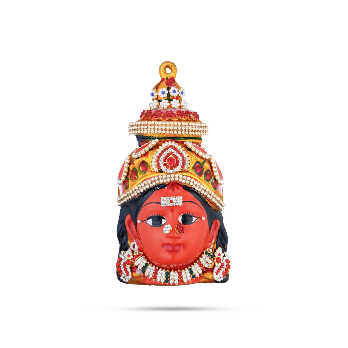 Nava Nayagi Face Set - 8 x 4 Inches | 9 Pcs/ Zinc Decorative Ammavari Face for Deity - Image 8