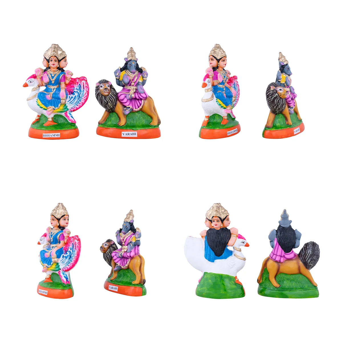Nava Nayagi Paper Mache Golu Bommai Set - 9 X 6.5 Inches | Giri Golu Doll/ Navaratri Gombe/ Navratri Decor - Image 3