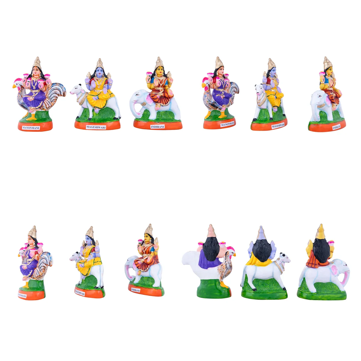 Nava Nayagi Paper Mache Golu Bommai Set - 9 X 6.5 Inches | Giri Golu Doll/ Navaratri Gombe/ Navratri Decor - Image 5